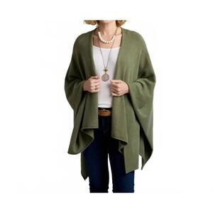NEW COBBLESTONE LIVING renata knit wrap in moss